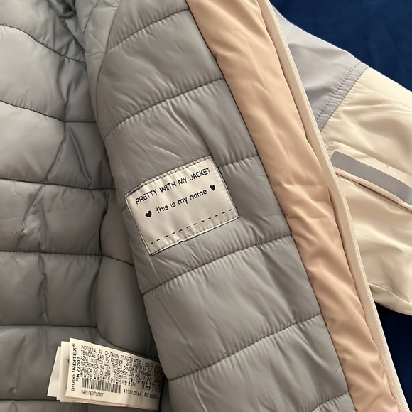 Zara Girls Winter Jacket Puffer Pink Grey Brown Size 4/5 BNWT - Picture 3 of 3